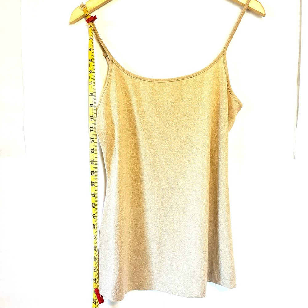 EXPRESS Women’s Spaghetti Strap Tank in Glitter Goldtone - Picture 7 of 7